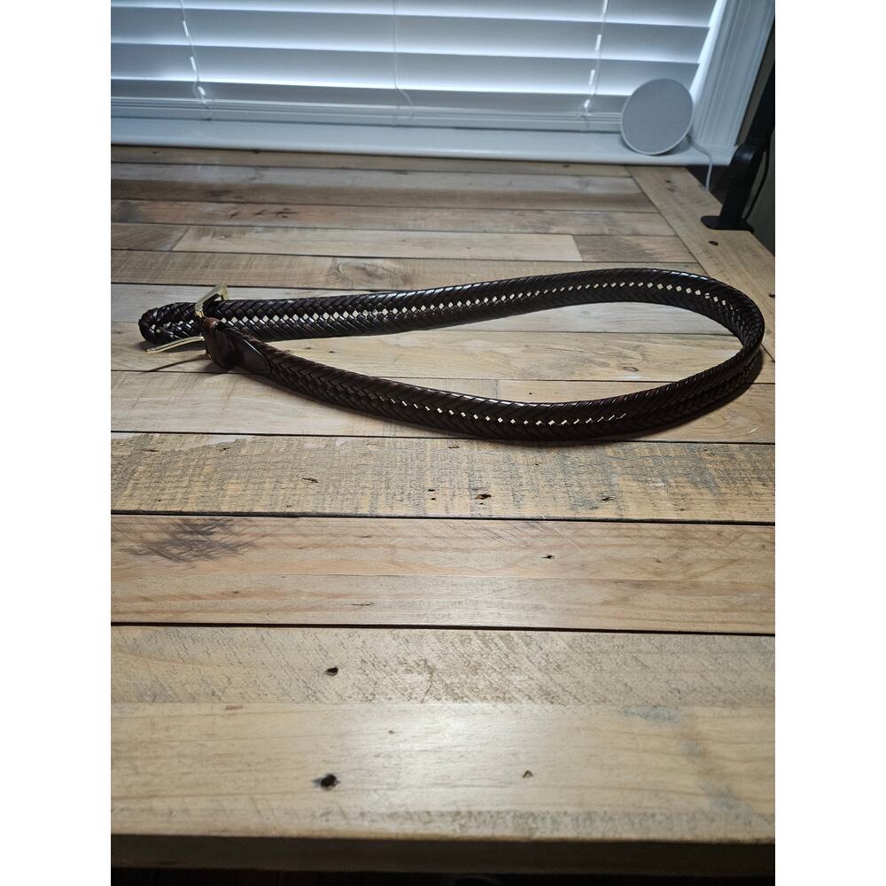 Fossil Mens Braided Belt Brown Size 36